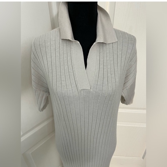 H&M slinky super minimalistic midi dress size M like the Row rib knit jersey - Picture 3 of 5